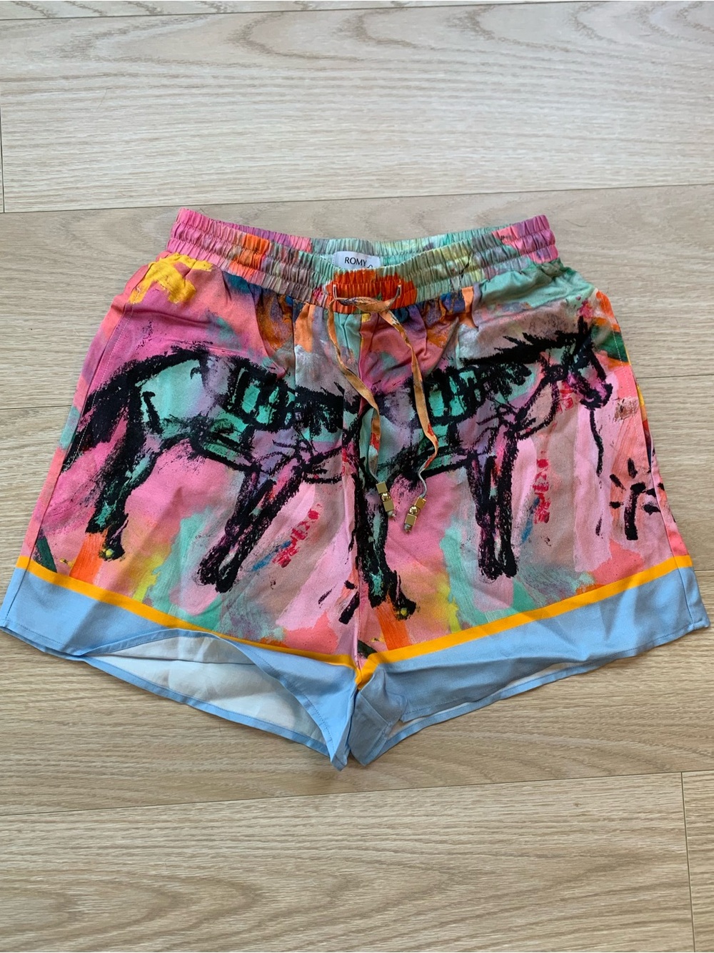 Romy The Brand Multicolor Rodeo Print Shorts NWT Size Small